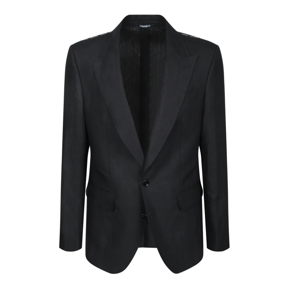 Dolce & Gabbana Herren Schwarz Jacken, K, Lgröße: