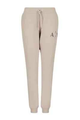 Sportiga Bomulls Sweatpants Elastisk Midja Logo