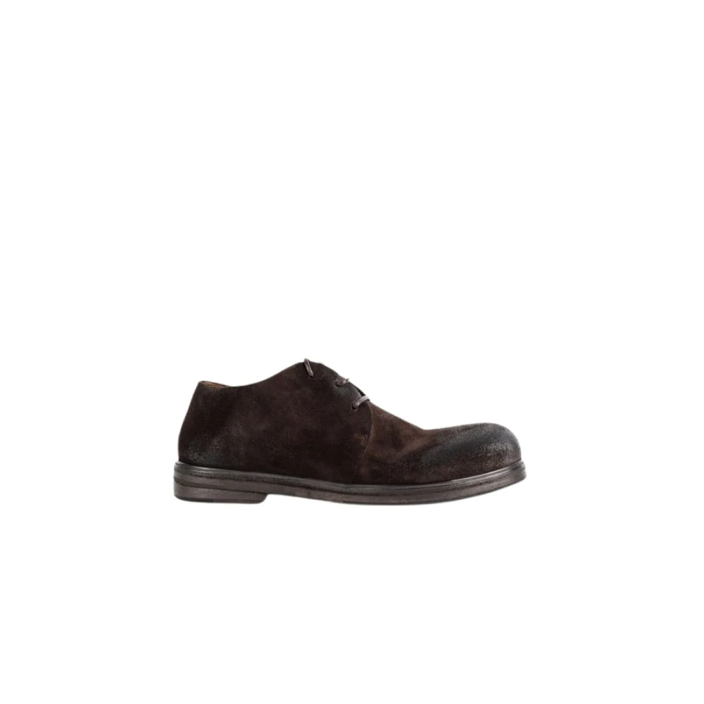 Marsell Brown Suede Zucca Derby Shoes - Male - Laced Shoes - Brown - 10 Uk - Shoes