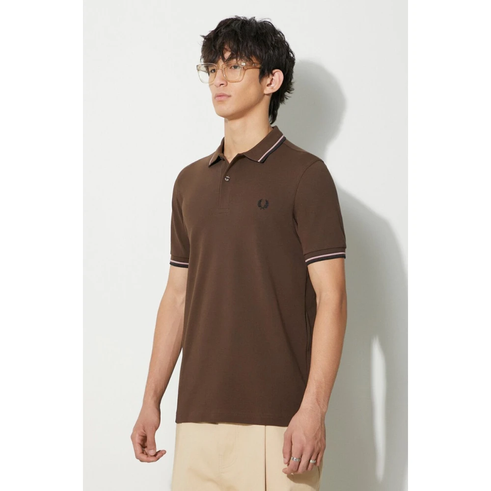 Fred Perry Polo Shirts Brown Heren