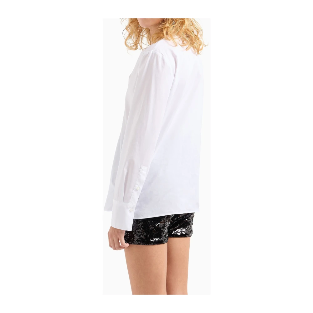 Emporio Armani Witte Overhemd met Strik White Dames