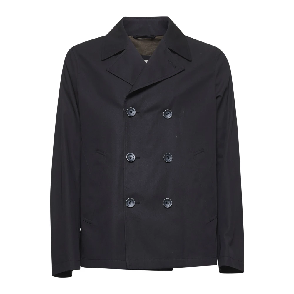Herno Men's Blue Double-Breasted Coats,, Winter Coats Extra Large