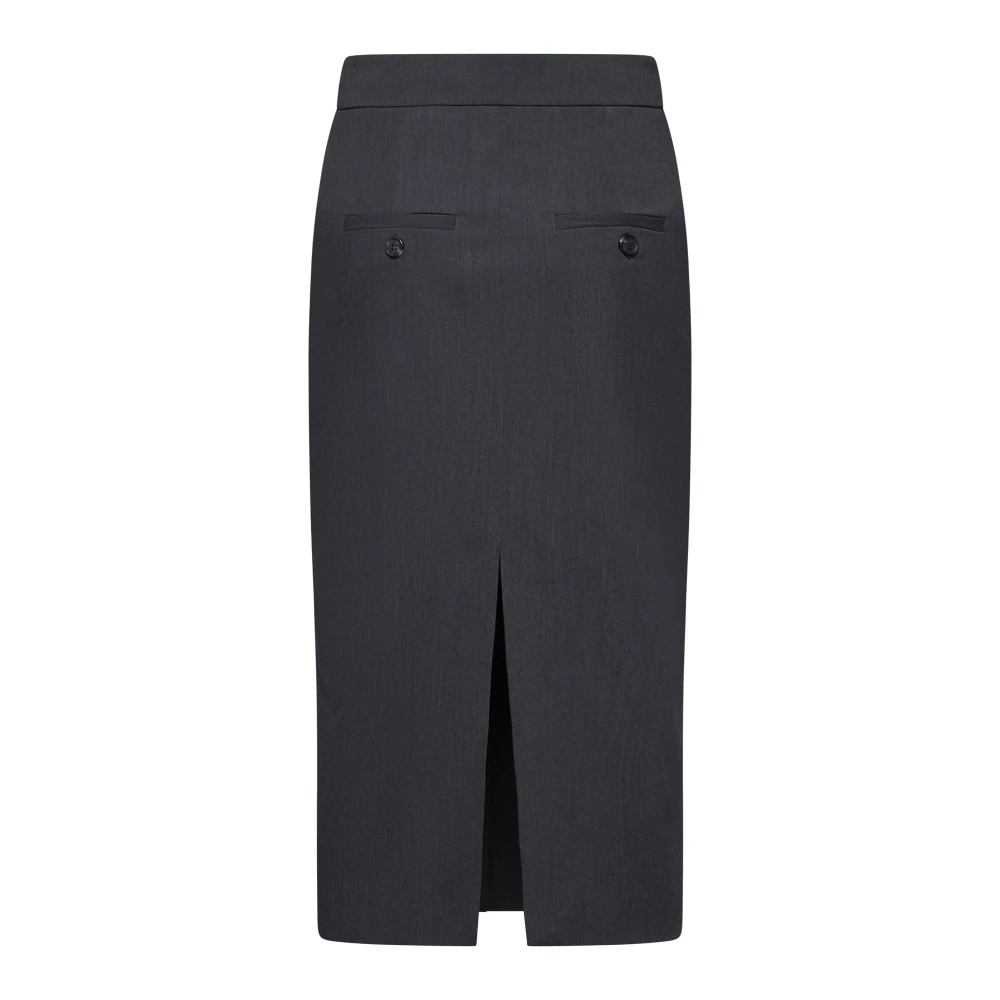 Blanca Vita Grijze Rok met Dubbele Split Gray Dames