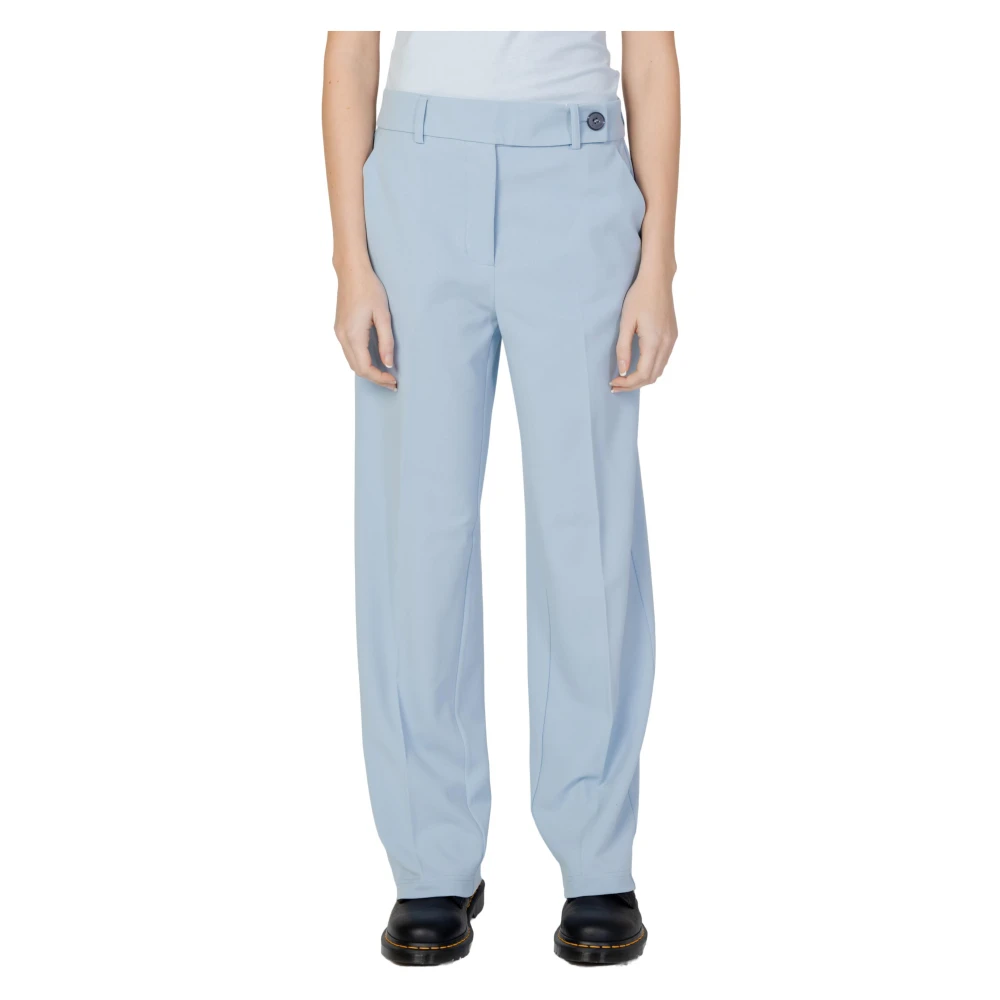 Only Lichtblauwe Straight Leg Broek Blue Dames