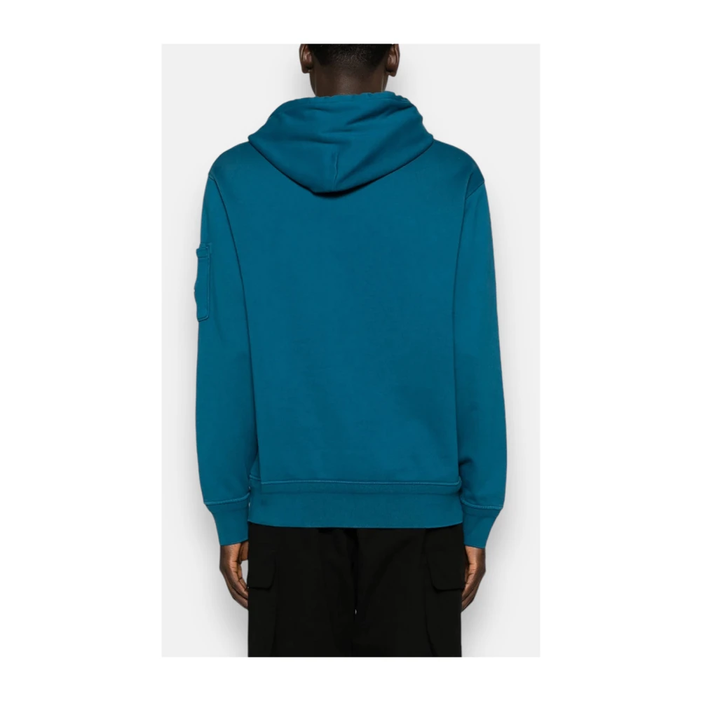 C.P. Company Blauwe hoodie met glasdetail Blue Heren