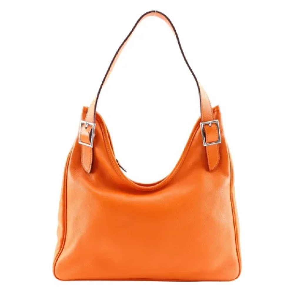 Hermès Vintage Pre-owned Leather shoulder-bags Orange Dames