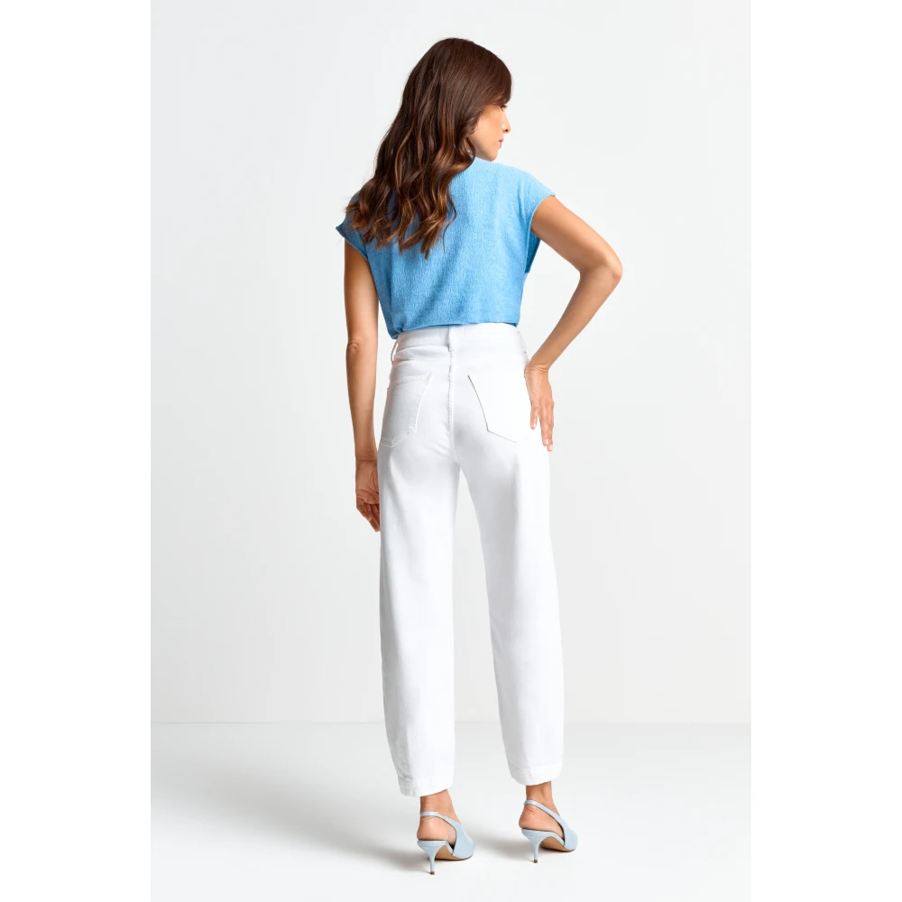 Rich & Royal Casual Wit Denim Jeans White Dames
