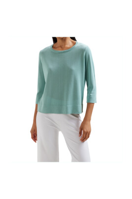 blue-sweater-cotton-3-4-sleeve