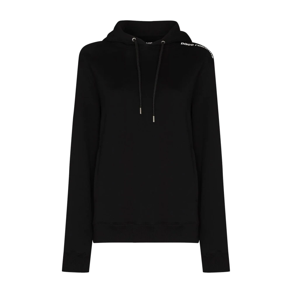 Paco Rabanne Casual Zwarte Katoenen Sweater Hoodie Black Dames