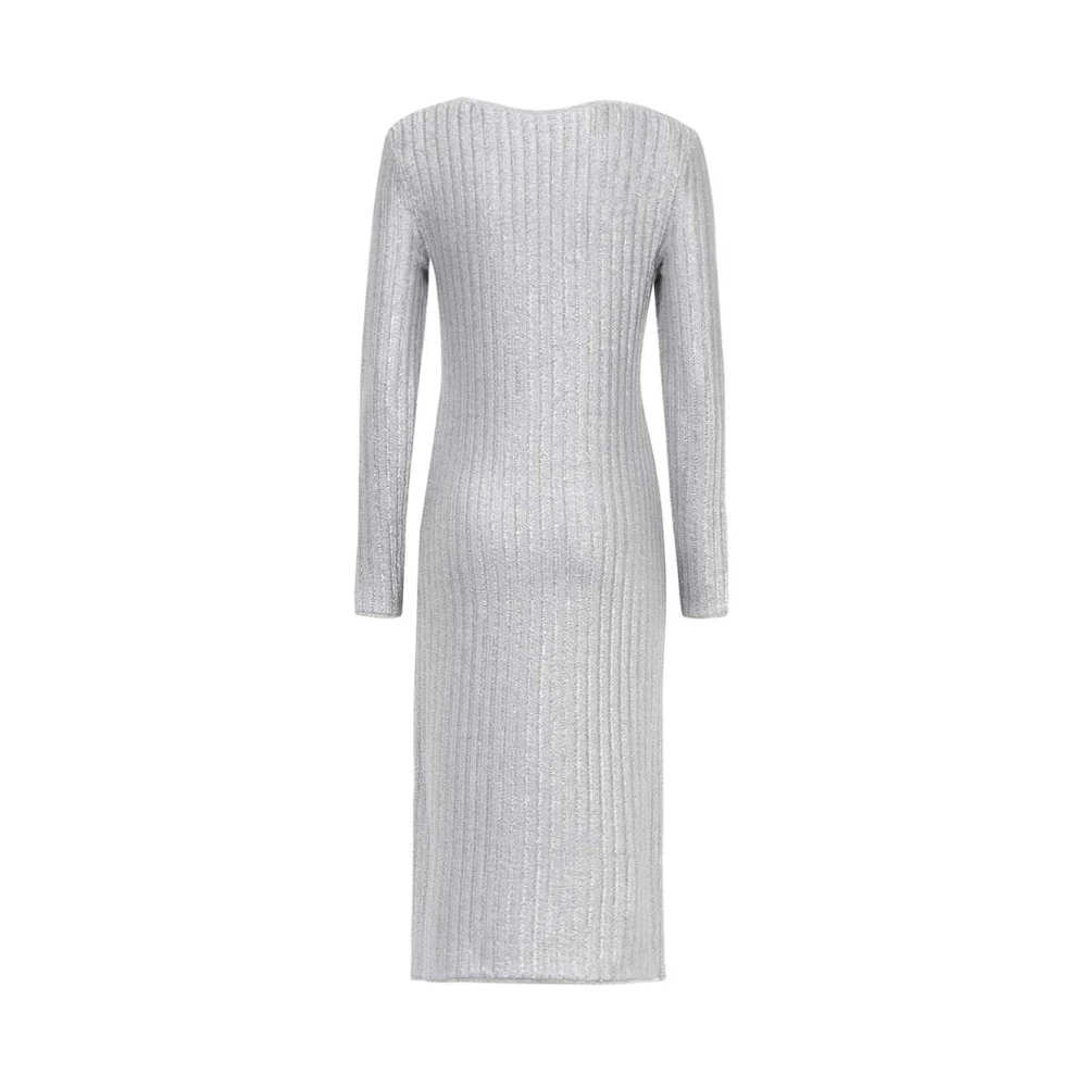 Tom Ford Midi Gebreide Jurk met Uitsparingen Gray Dames
