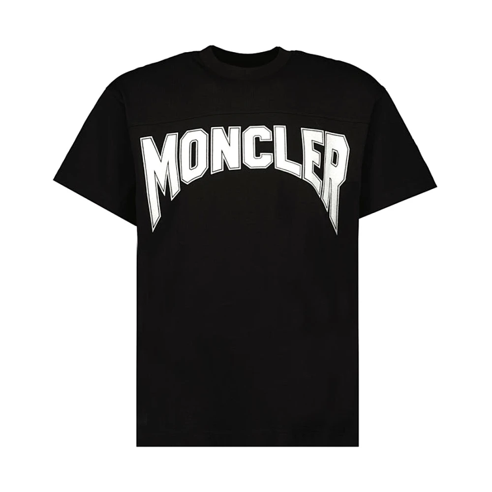 Moncler - Tops > T-Shirts - Black - Moncler - Modalova