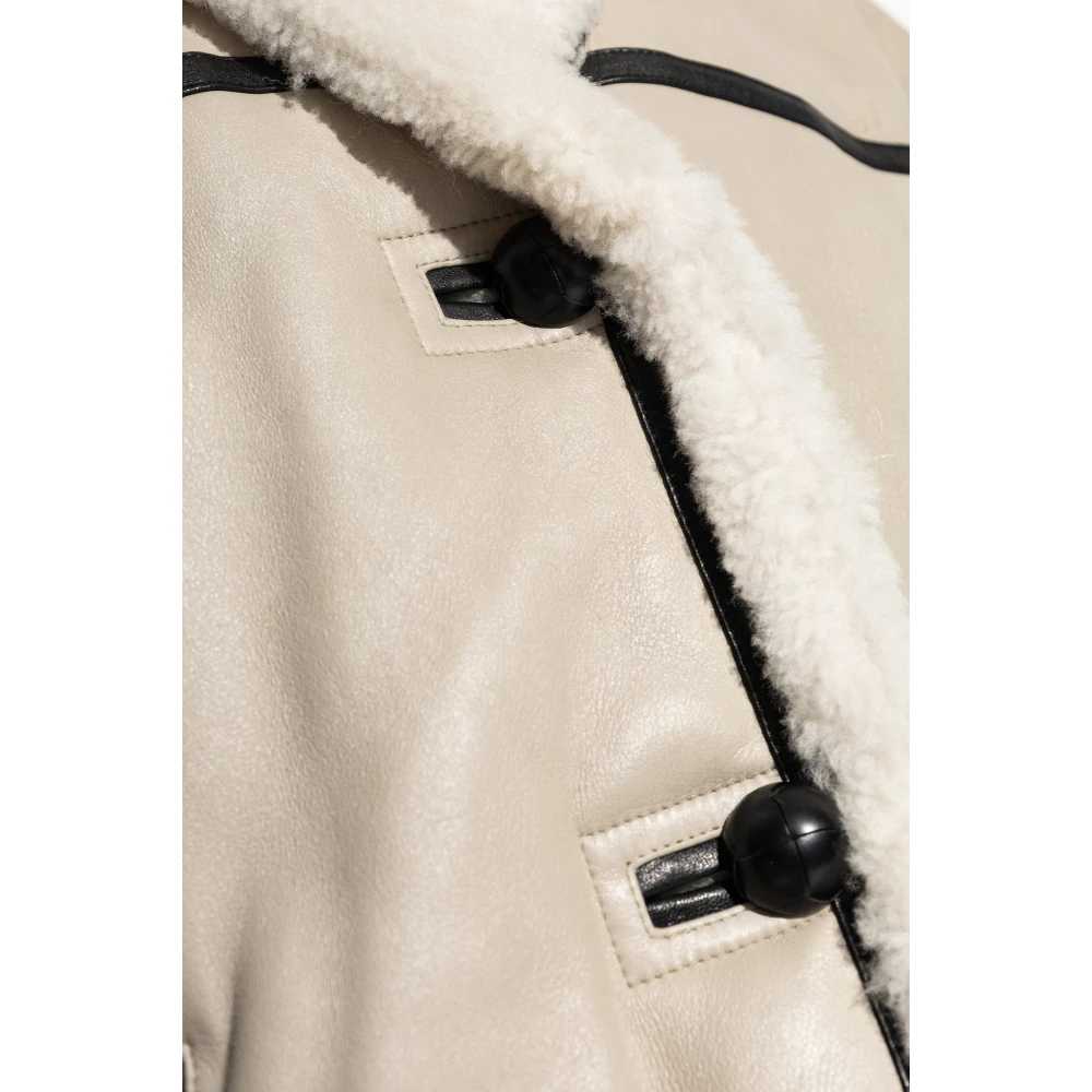 Isabel marant Leren vest Medilia Beige Dames