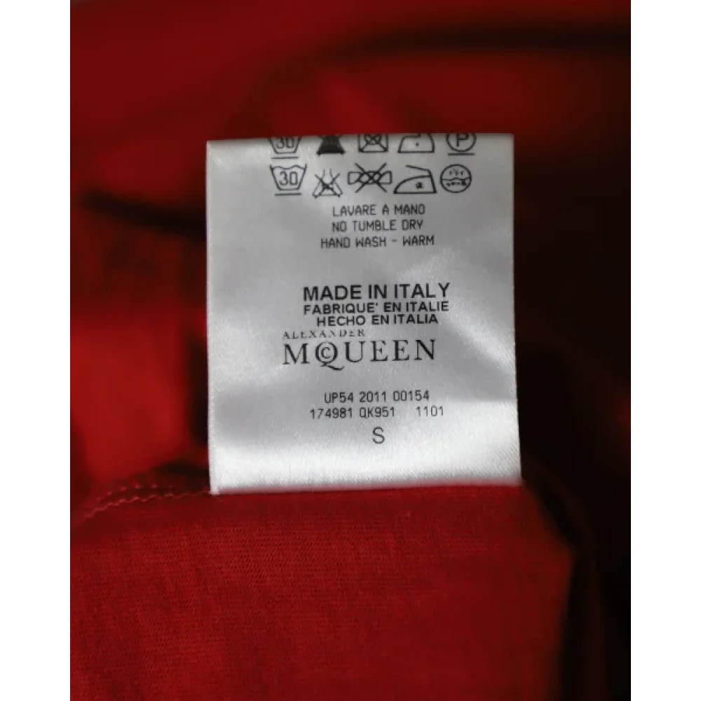 Alexander McQueen Pre-owned Cotton tops Red Dames