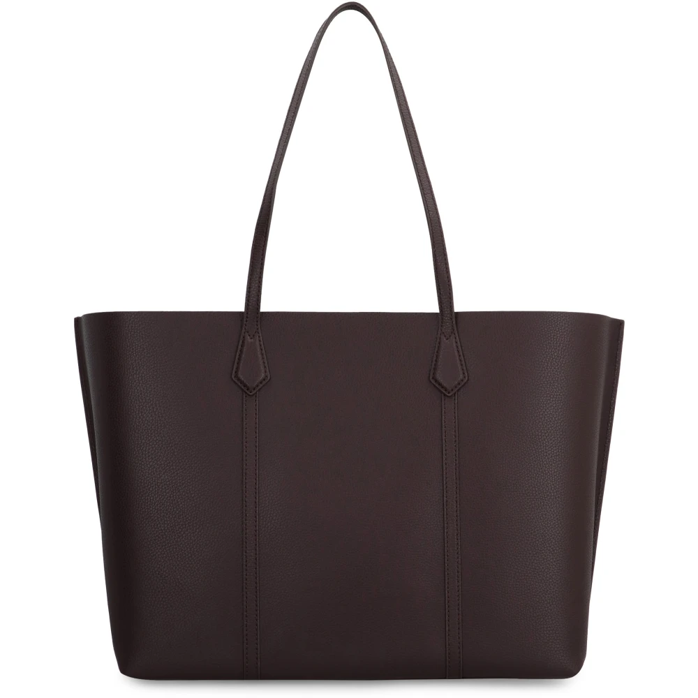 TORY BURCH Korrelig Leren Tote met Afneembare Bedel Red Dames