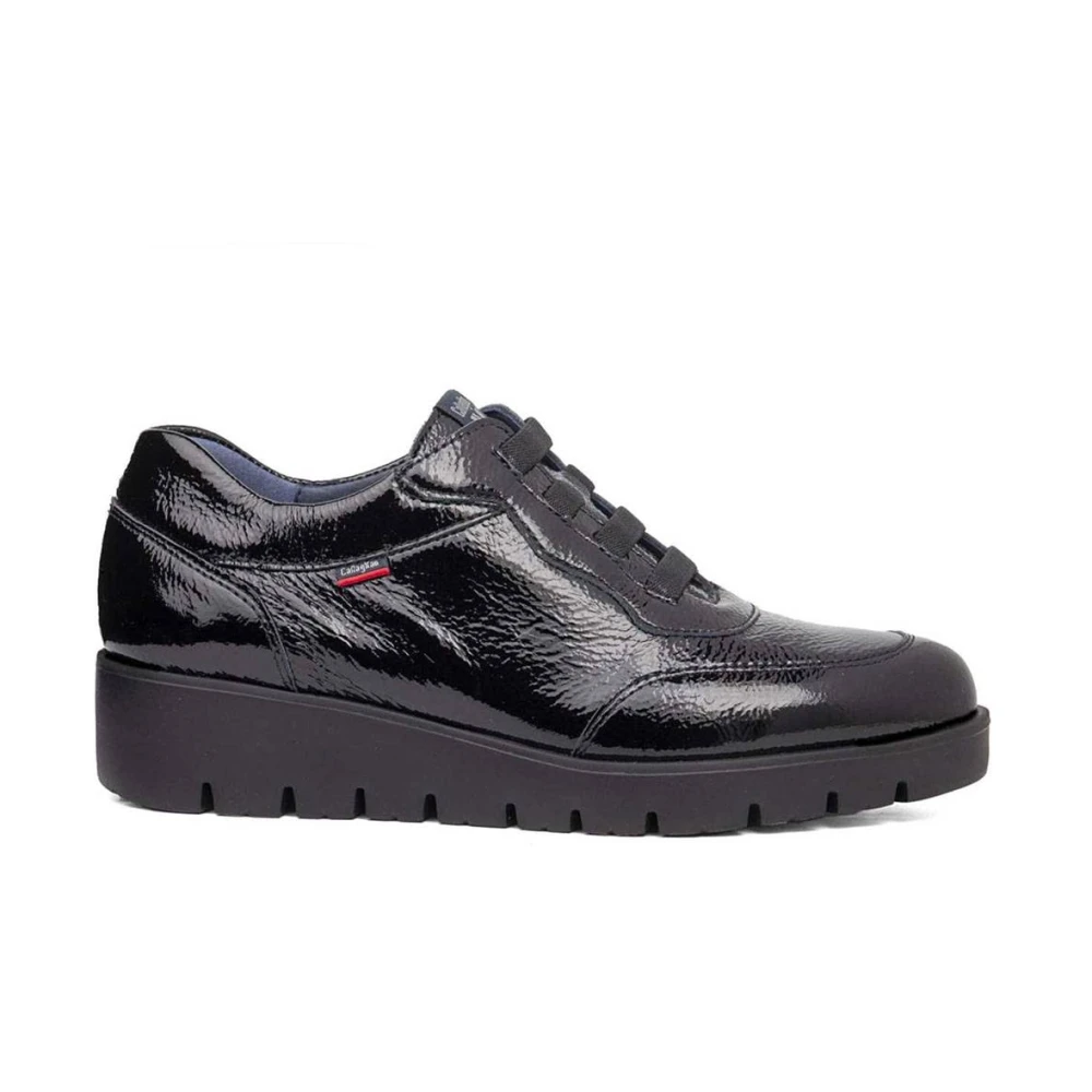 Callaghan Lichtgewicht Leren Lage Hak Schoen Dames Schoenen Zwart