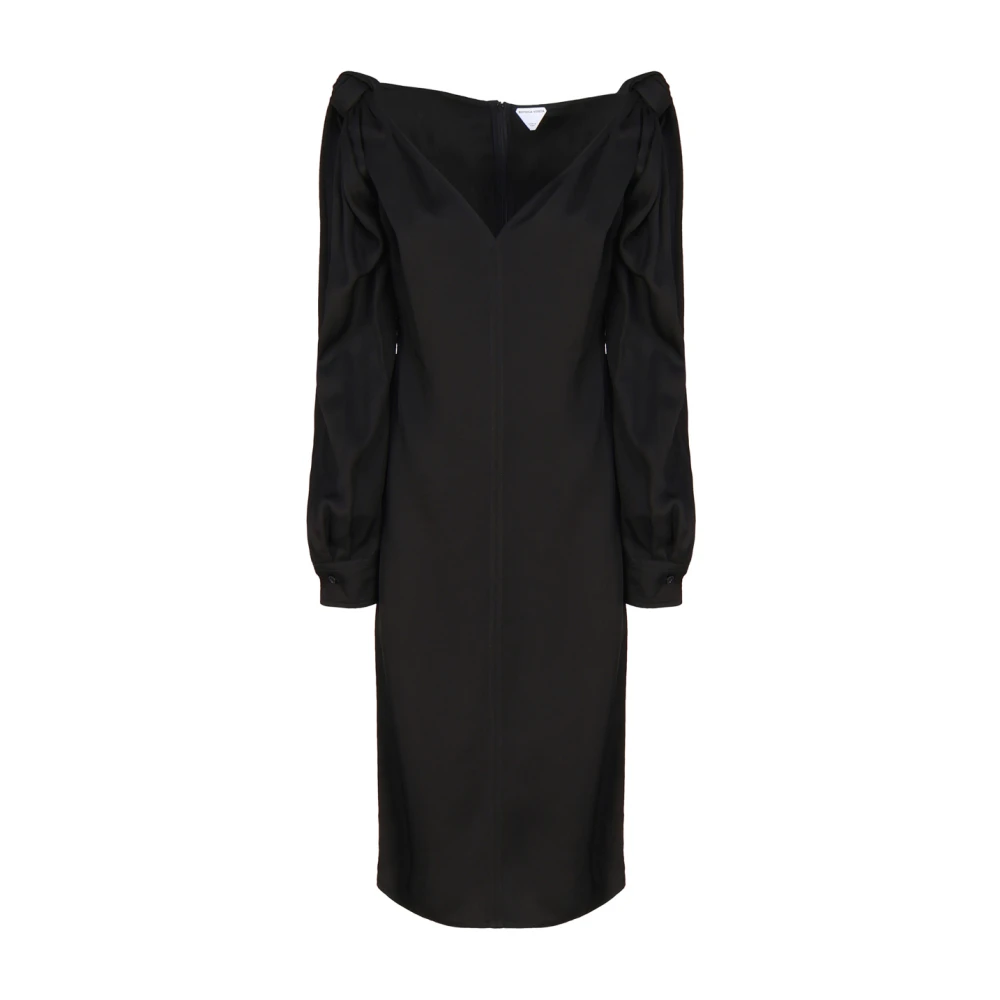 Bottega Veneta Black Midi Dresses, Female, S, Dresses
