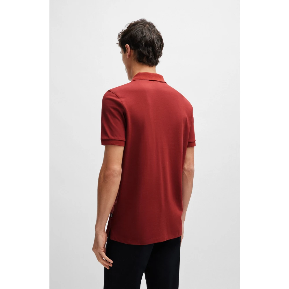 Boss Pique Polo Shirt Brown Heren