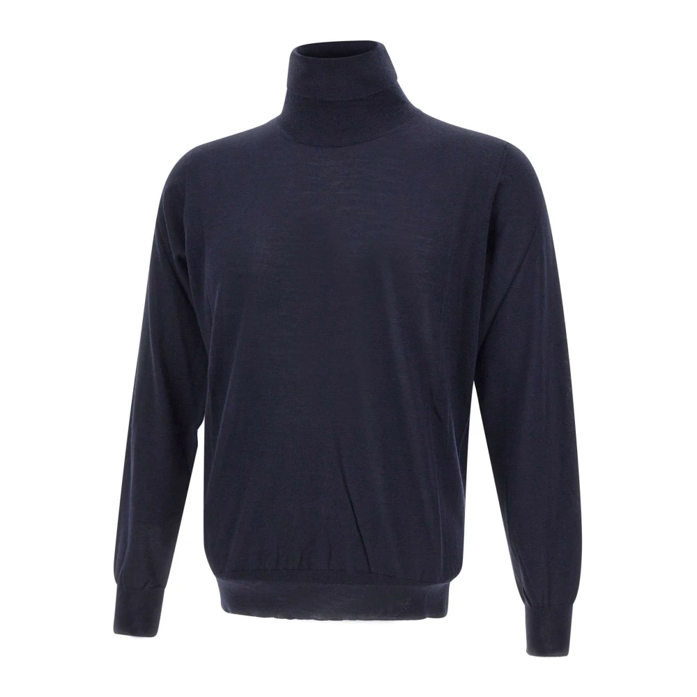 Filippo De Laurentiis Blue Turtlenecks, Male, 2XL, Turtleneck Jumper