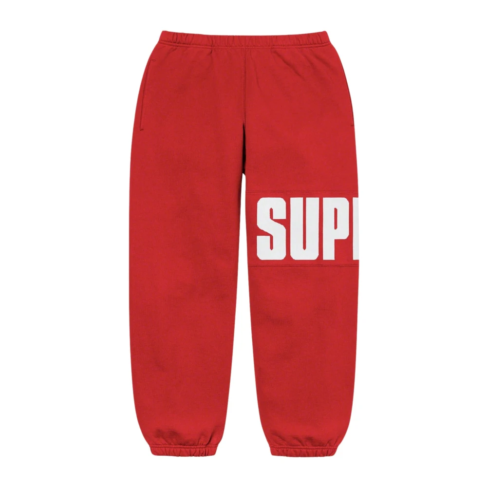 Supreme Rode Rib Sweatpant Beperkte Oplage Red Heren