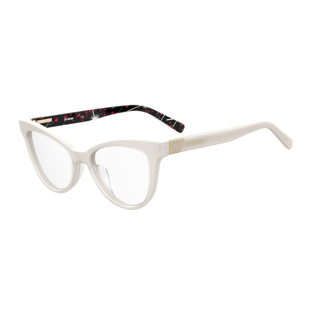 Love Moschino Witte Acetaat Frames Bril voor Vrouwen White Dames