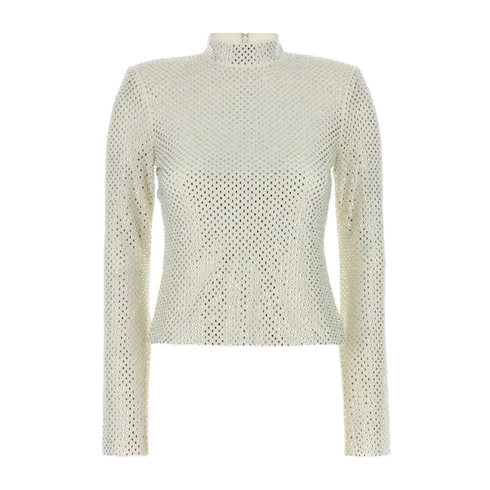 Self Portrait Sprankelende Mesh Top White Dames