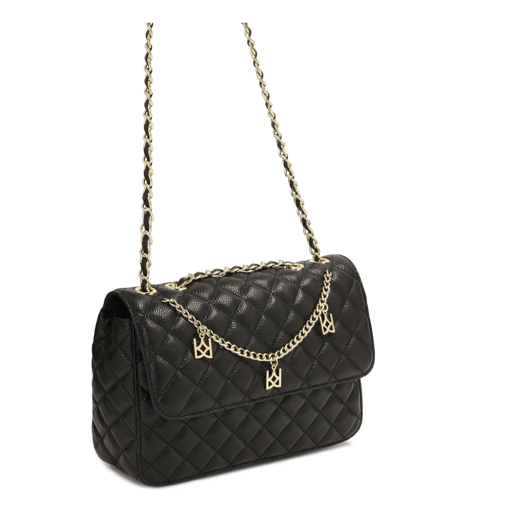 Kazar Gewatteerde handtas versierd met hangerketting Black Dames