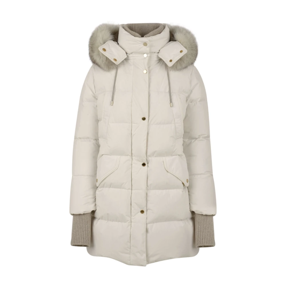 Moorer Women's White Down Coats, Xs, Coats For