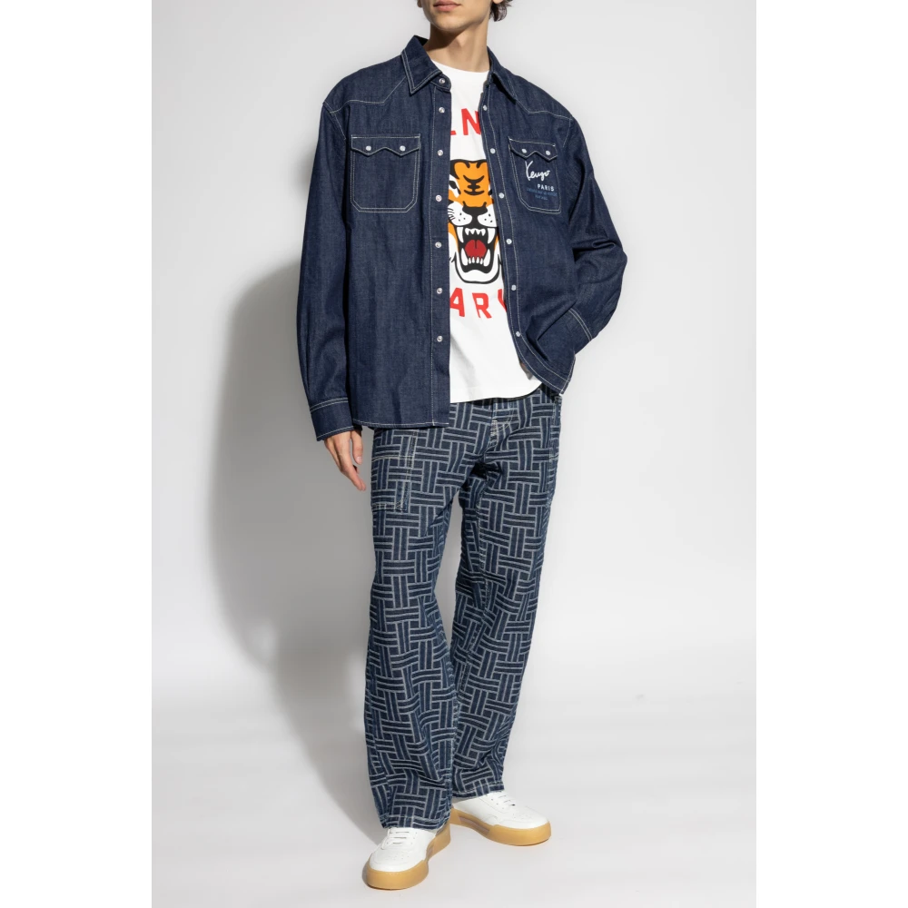 Kenzo Denim overhemd Blue Heren