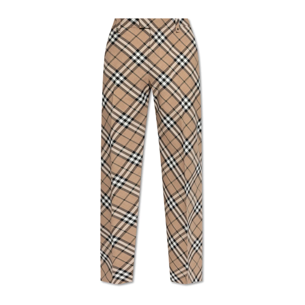 Burberry Geruite broek Beige Heren