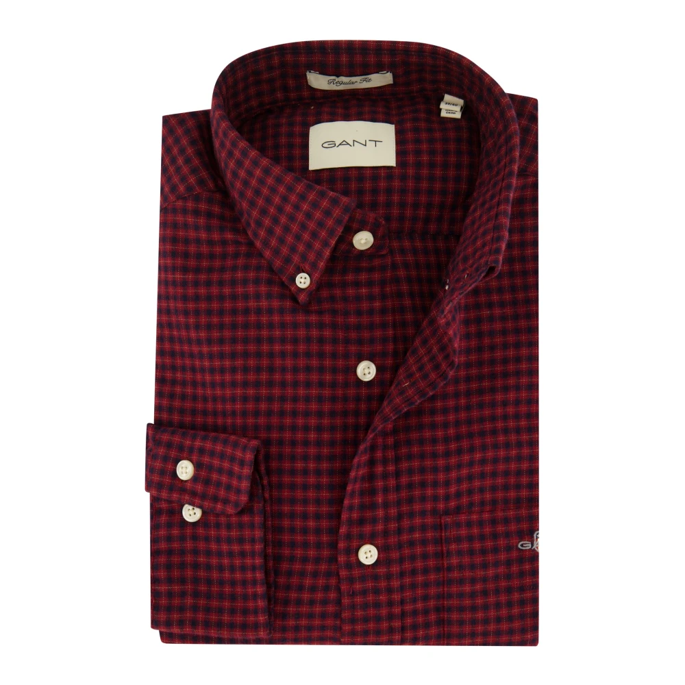 Gant Casual Rood Overhemd Multicolor Heren