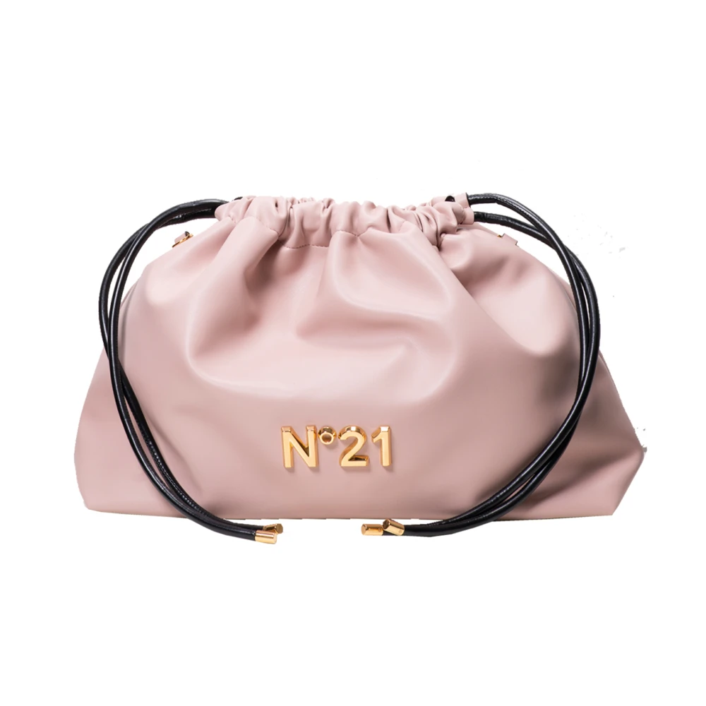 N21 Zachte Nappa Leren Pouch Tas Pink Dames