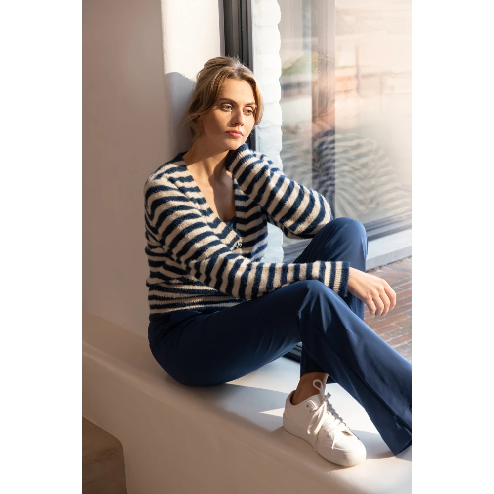 &Co Woman Wijde Broek Zomerse Stijl Blue Dames