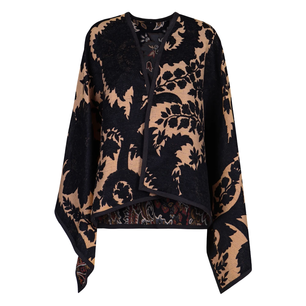 ETRO Bloemen Chenille Omkeerbare Cape Multicolor Dames