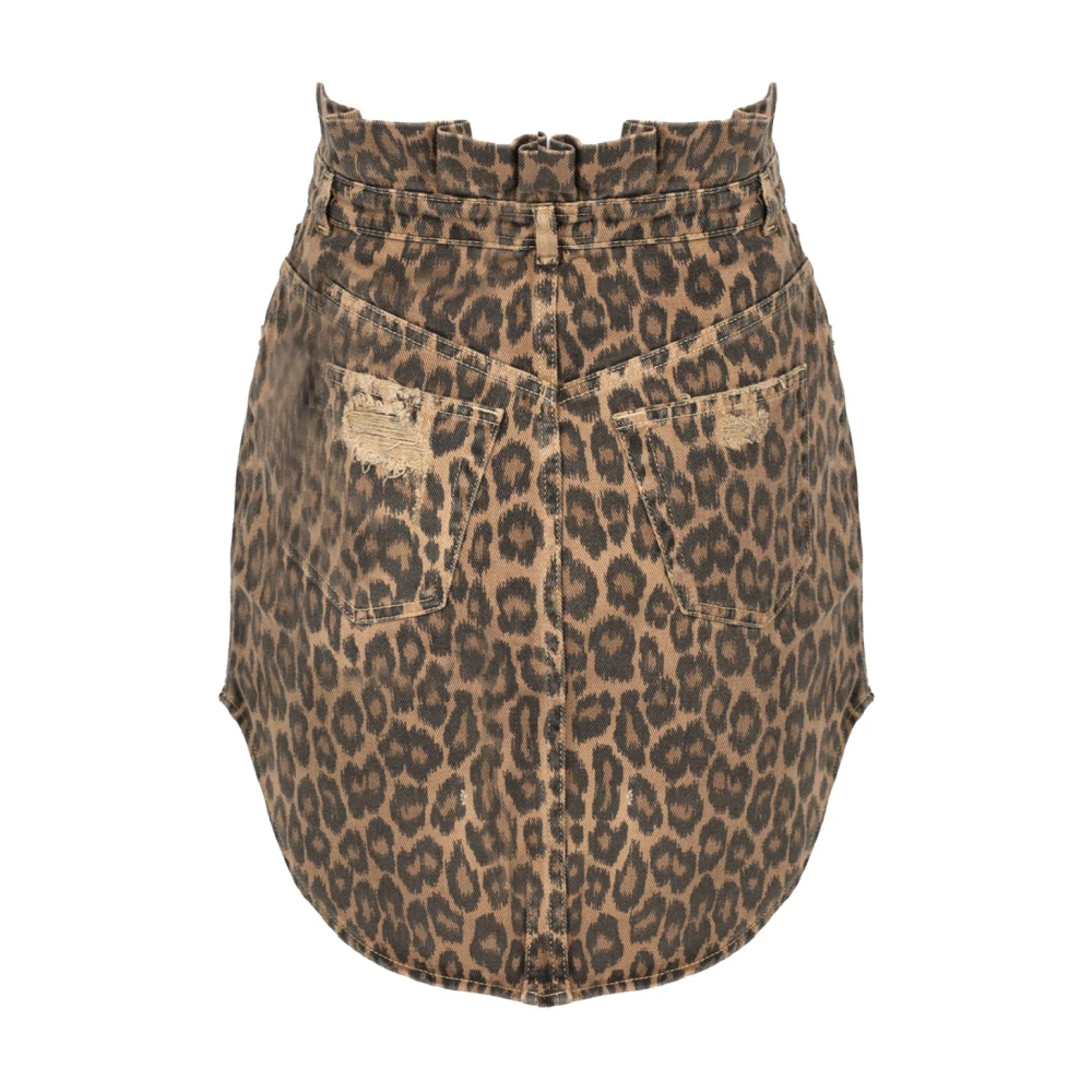 Pinko Dierenprint Minirok Brown Dames