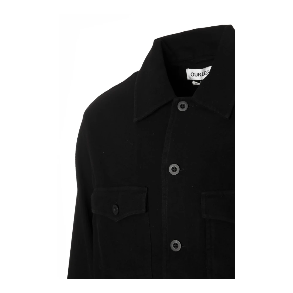 Our Legacy Klassieke Overshirt Avond Coach Jas Black Heren
