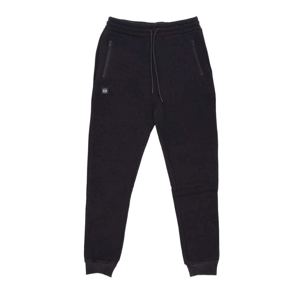 Dolly Noire Men's Black Fleece Jogger Joggers - Sweatpants - L - Trousers