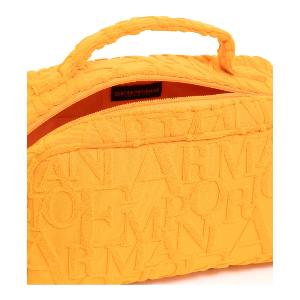 Emporio Armani Strandkleding Toilettas met Ritssluiting Orange Heren