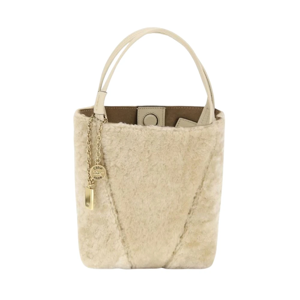 Chloé Beige Calf Leather Bos Taurus Backet Bag - Image 2