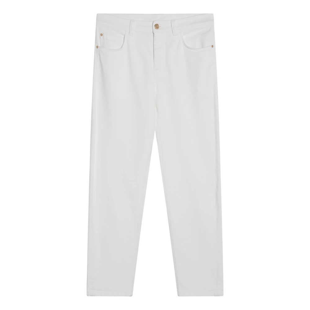 Brunello Cucinelli Baggy Lösa Byxor White, Dam