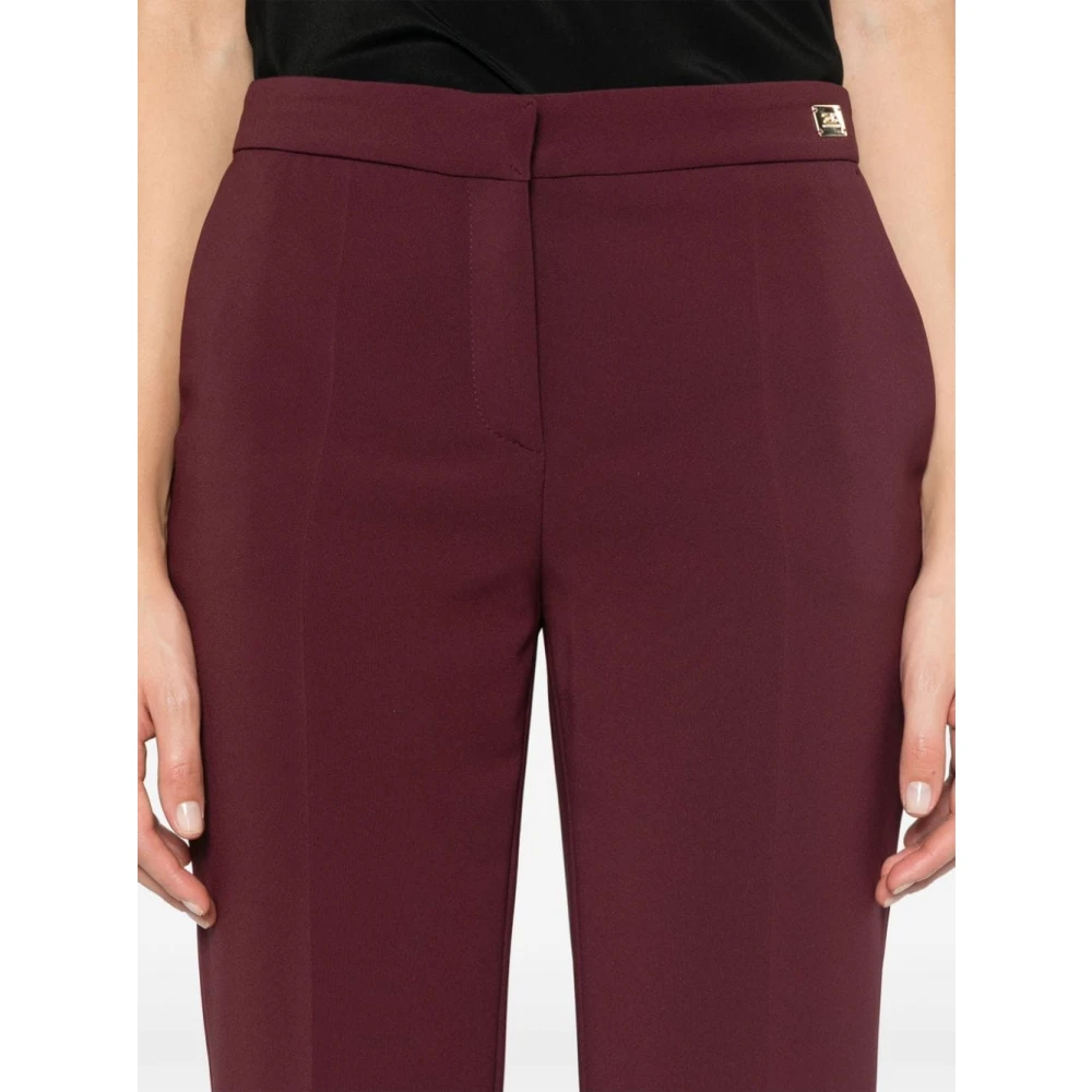 Elisabetta Franchi Rode Crop Broek Red Dames