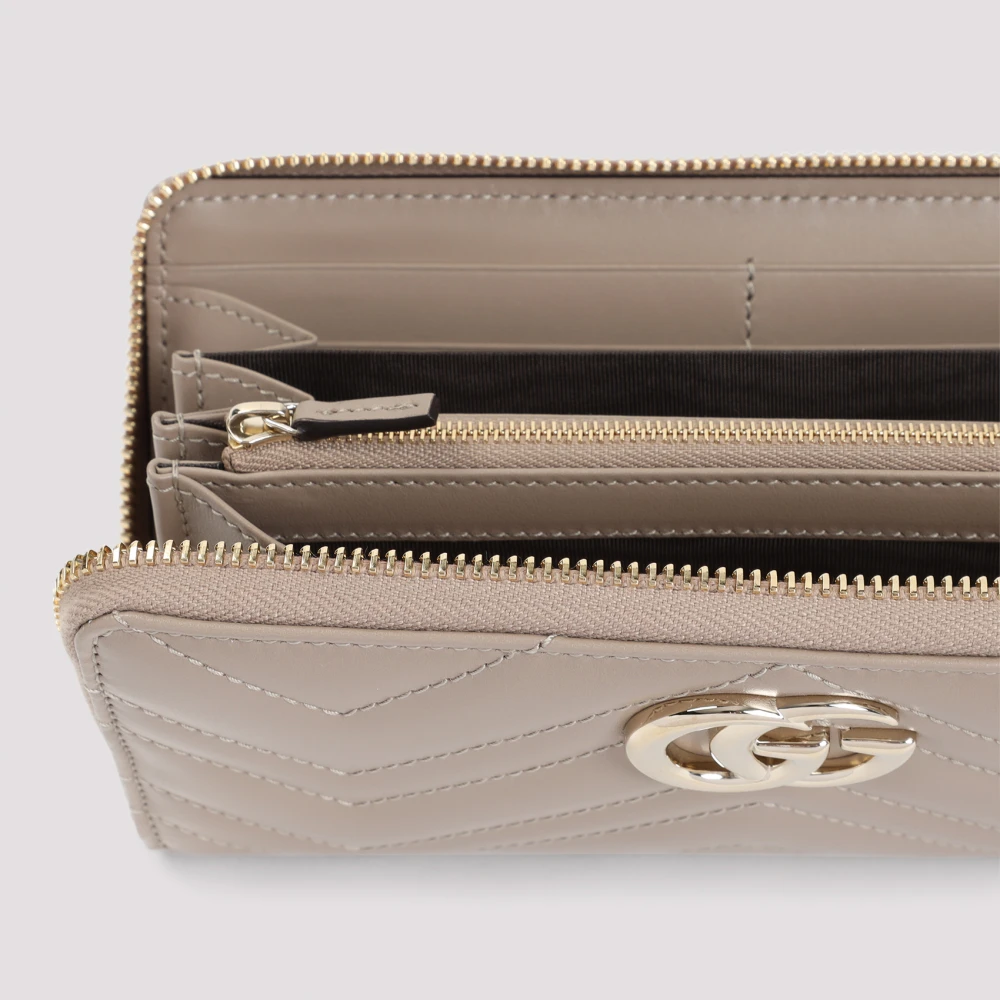 Gucci GG Marmont portemonnee met rits Beige Dames