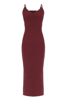 Robe Midi Rouge à Bretelles En Dentelle Missguided - Taille 8 - Occasion Très Bon État
