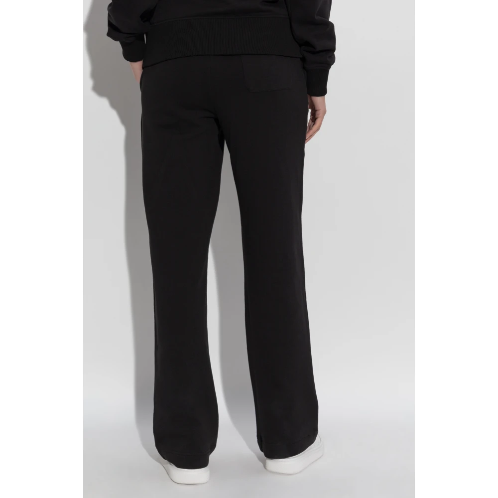 Dolce & Gabbana Sweatpants met logo afgewerkt met glinsterende kristallen Black Dames