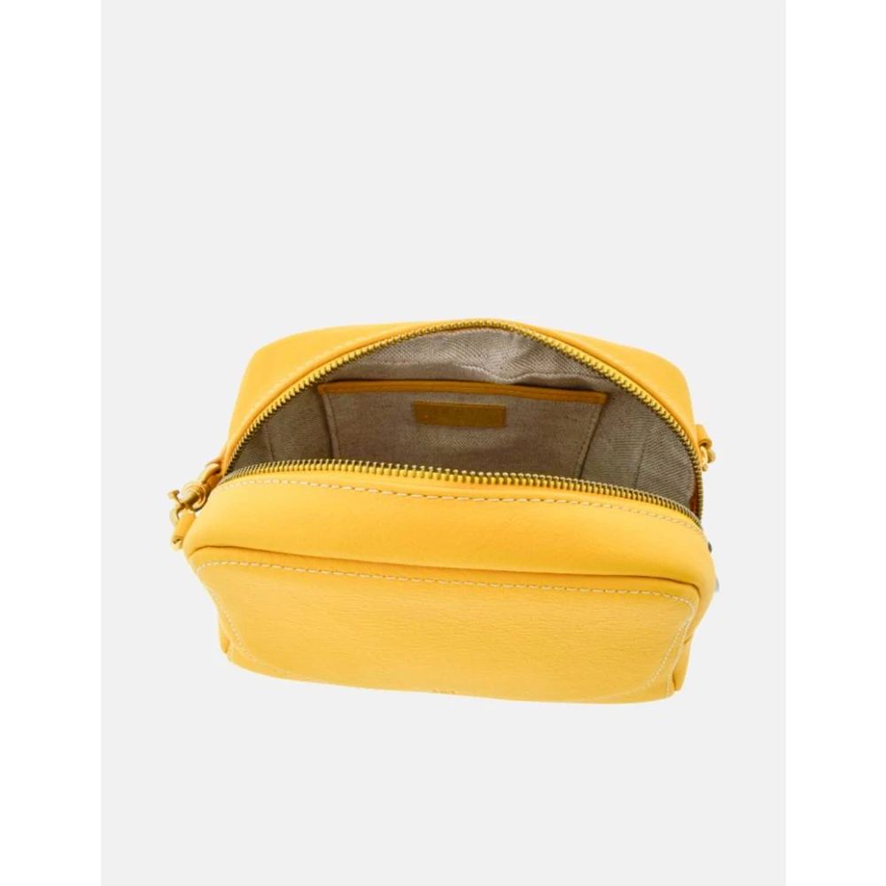 Carolina Herrera Crossbody tas met Blazon stiksels Yellow Dames
