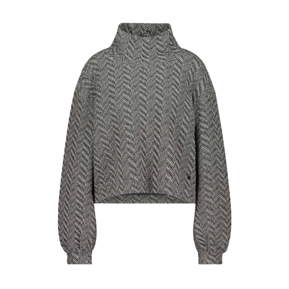 Monari Stijlvolle Pullover T-shirt Black Dames