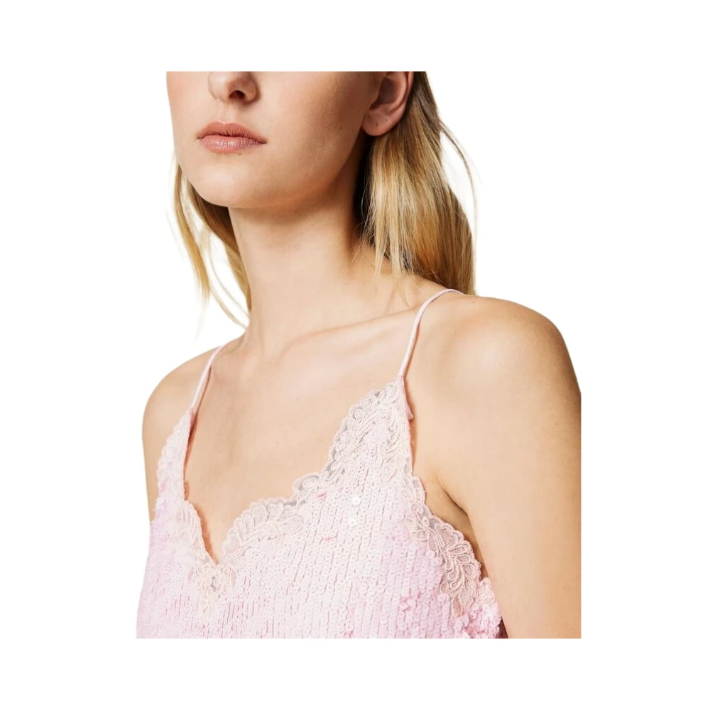 Twinset Mouwloze Top Pink Dames