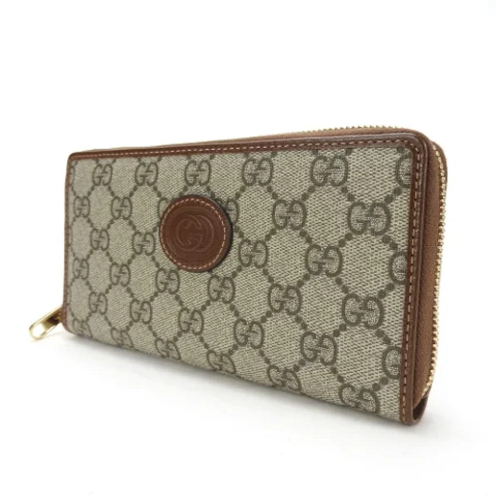 Gucci Vintage Pre-owned Canvas wallets Beige Dames