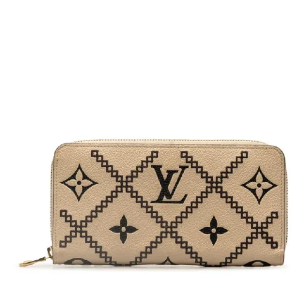 Louis Vuitton Vintage Pre-owned Leather wallets Beige Dames