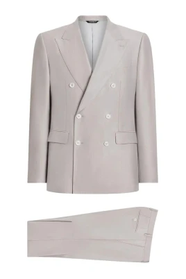 Deconstructed Double-Breasted Wool and Silk Suit