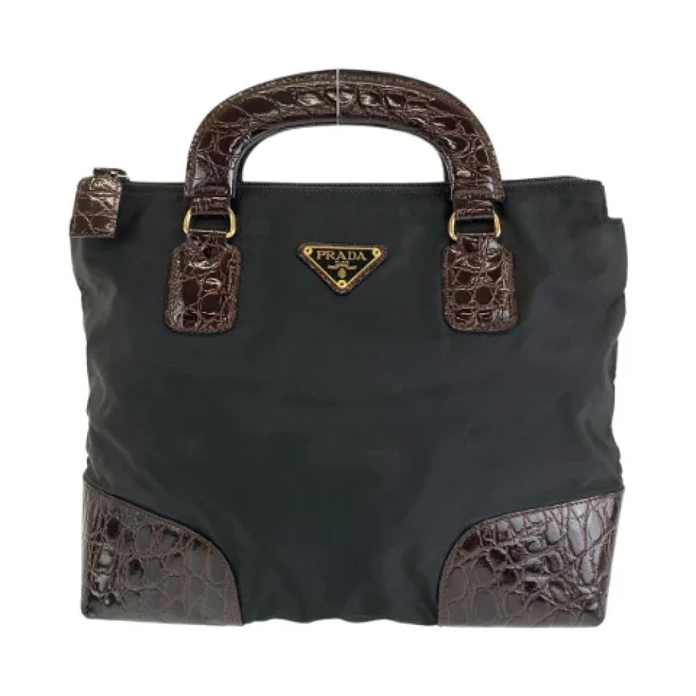 Prada Vintage Pre-owned Canvas totes Black Dames